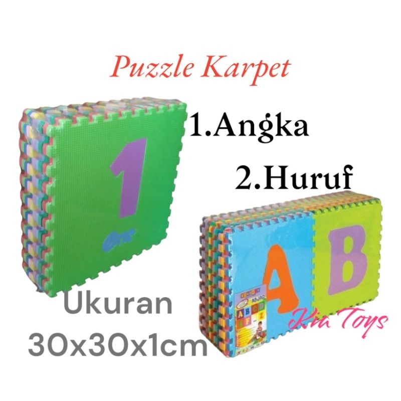 Mainan Anak Puzzle Karpet Matlas evamat Puzzle Tikar Karpet Lantai Huruf Dan Angka