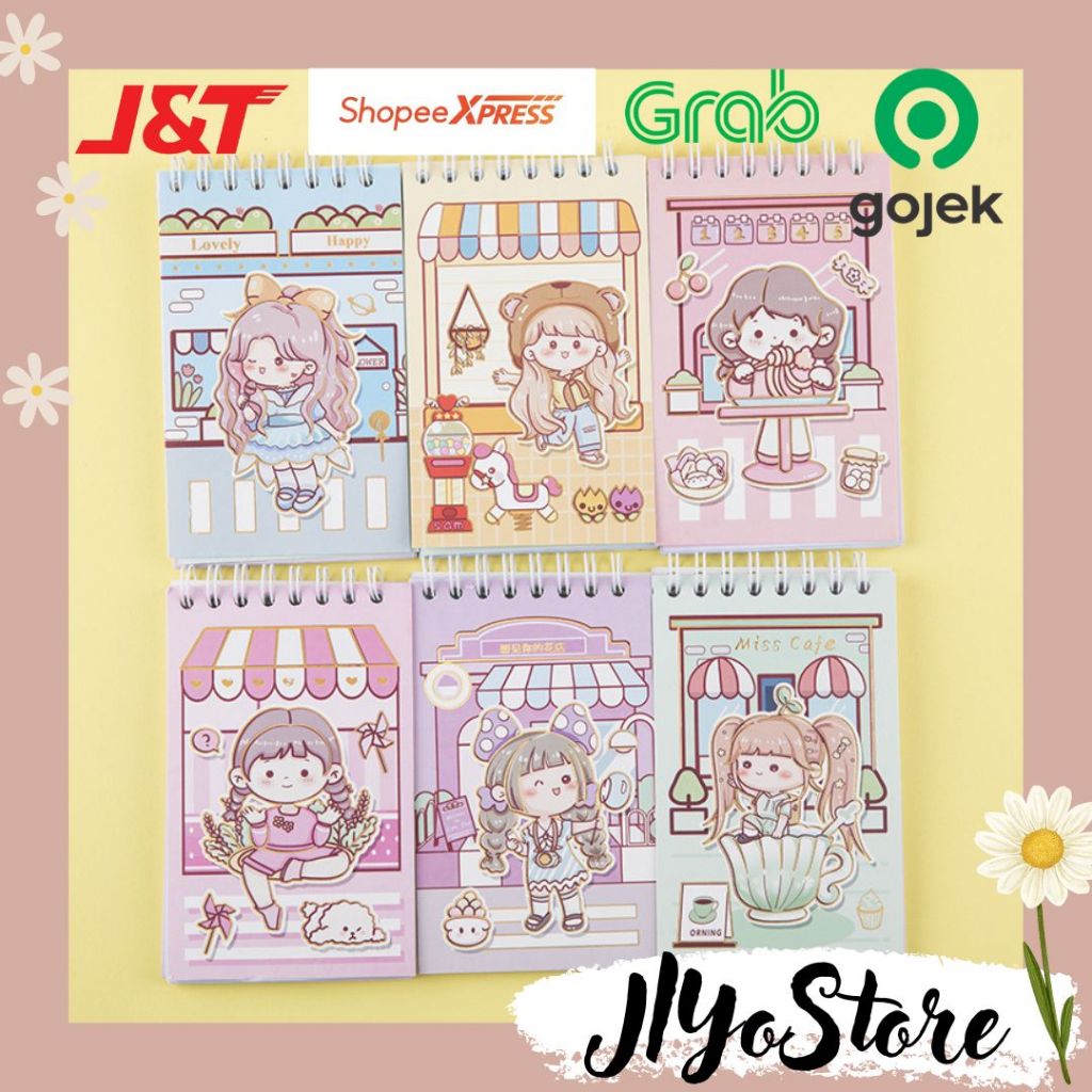 

24lembar Stiker Sticker Bujo Journal Jurnal Scrapbook Planner Daily Girl Aesthetic Lucu Scrapbook