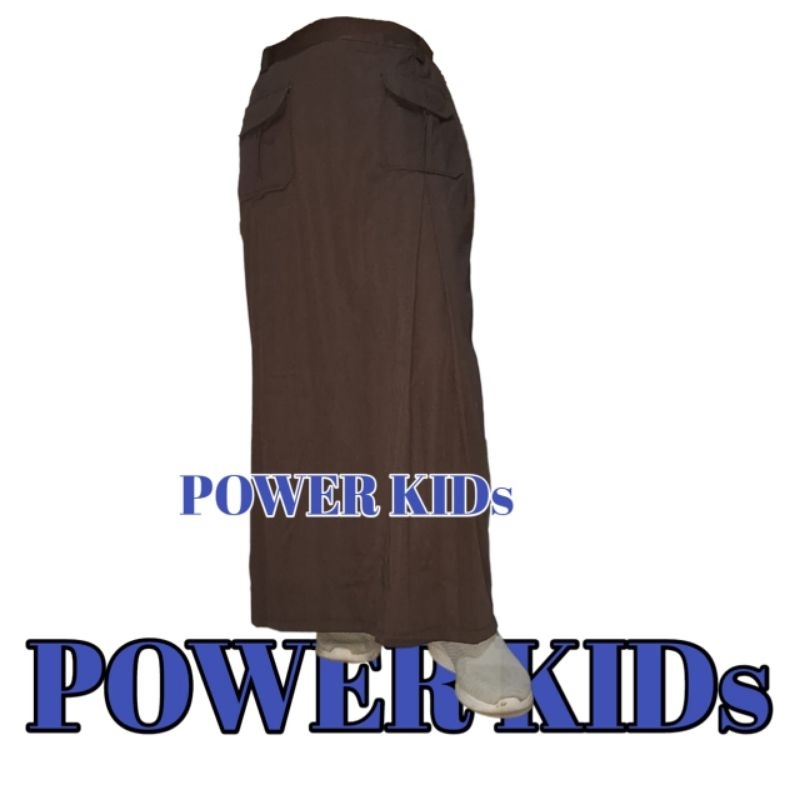 Rok seragam sekolah smp pramuka belah dua depan saku dua depan