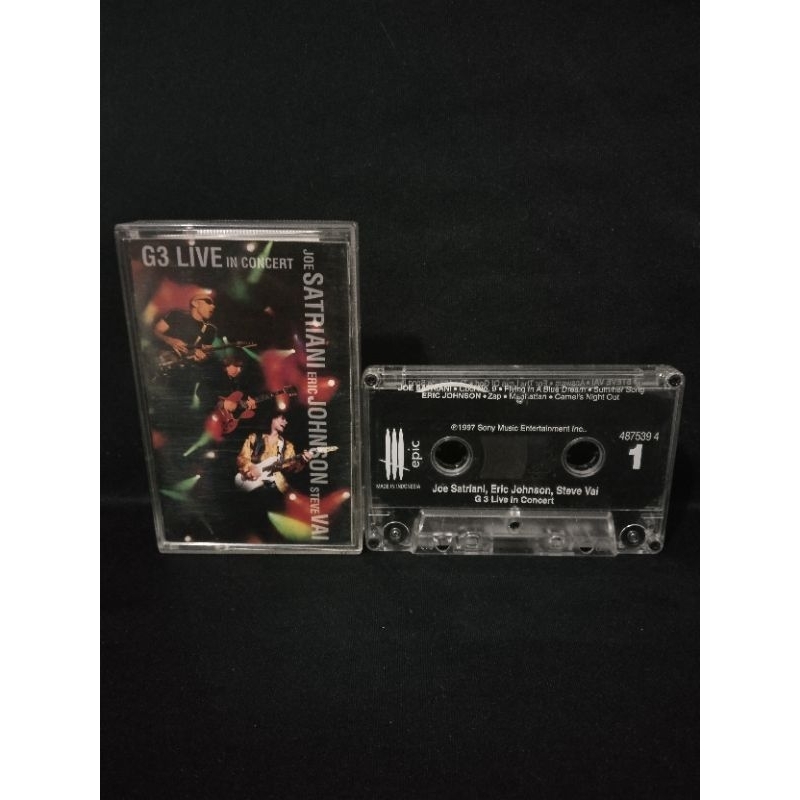 kaset Joe Satriani, Eric Johnson, Steve Vai album G3 Live In Concert