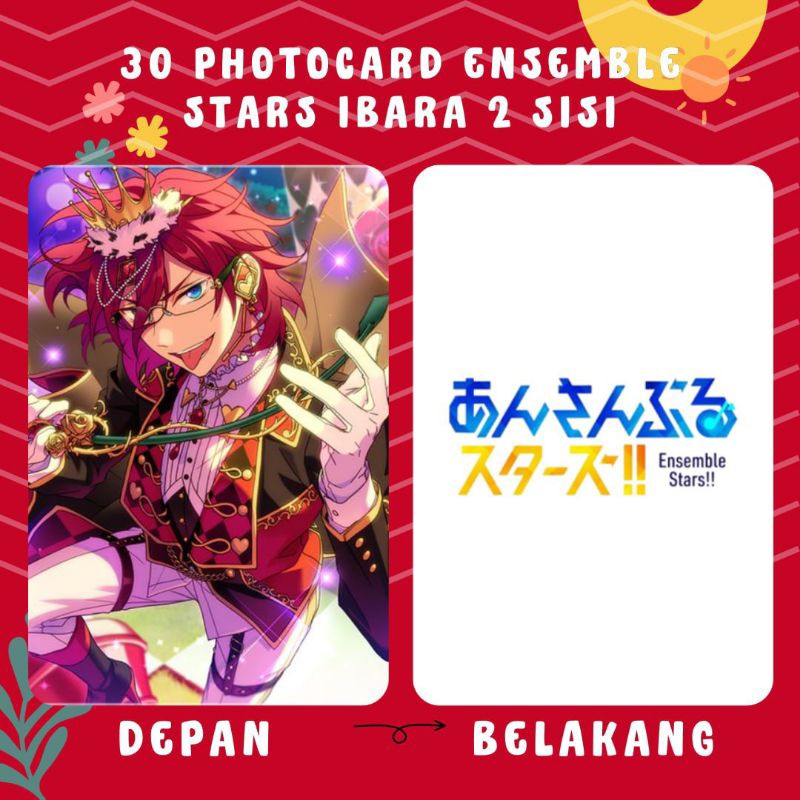 [30 PCS] PHOTOCARD ENSEMBLE STARS IBARA SAEGUSA CETAK 2 SISI TERMURAH