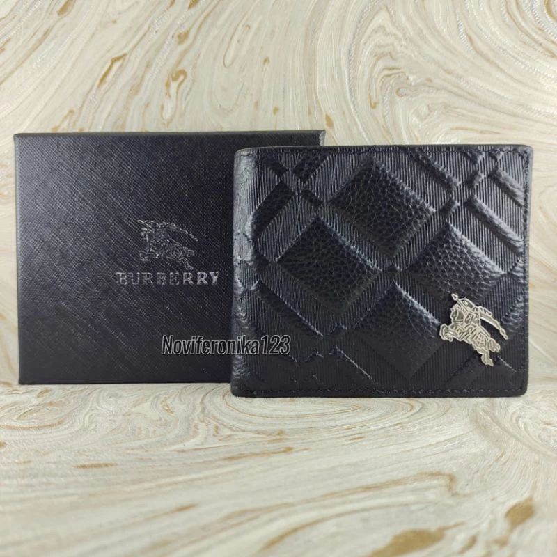 DOMPET PRIA IMPORT BURBERRY MODEL LIPAT ASLI KULIT PREMIUM