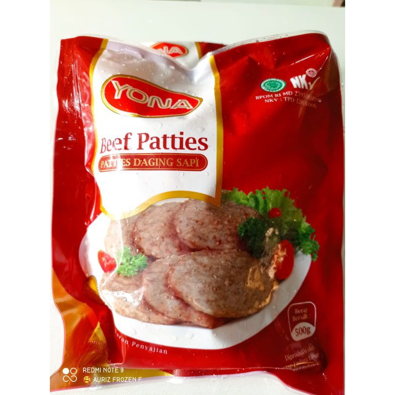 

Yona Beef Patties 500gr