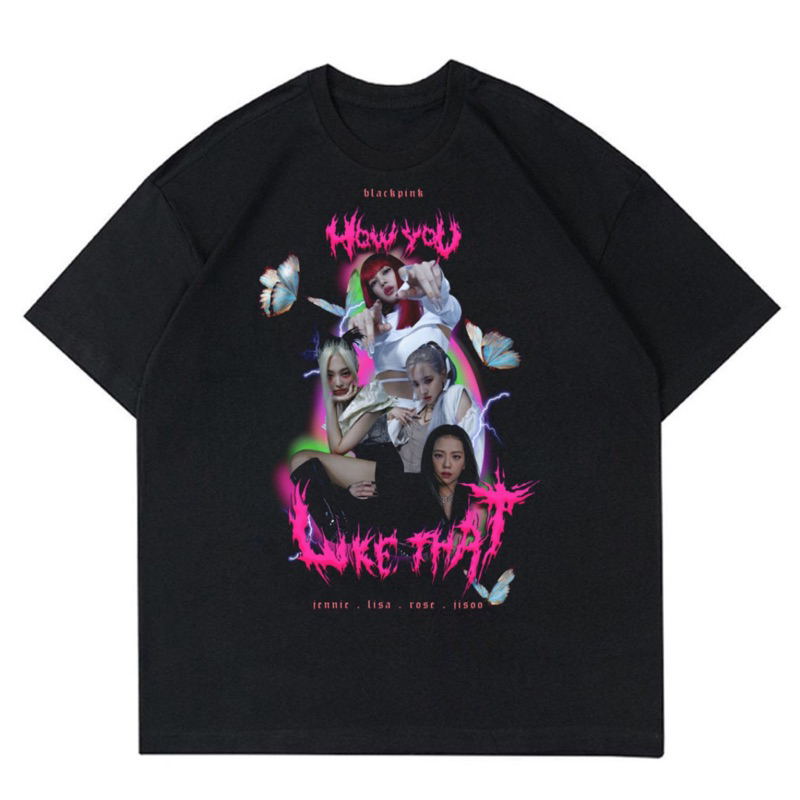 KAOS BAJU BOACKPINK DESIGN DEPAN | T-SHIRT BLACKPINK VINTAGE | BAJU BLACKPINK OVERSIZE