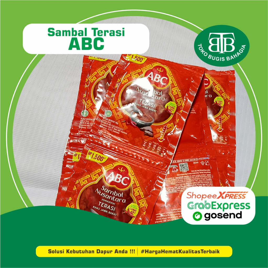 

Sambal Terasi Sachet ABC Per Sachet, Murah Makassar, Pasar Terong Makassar