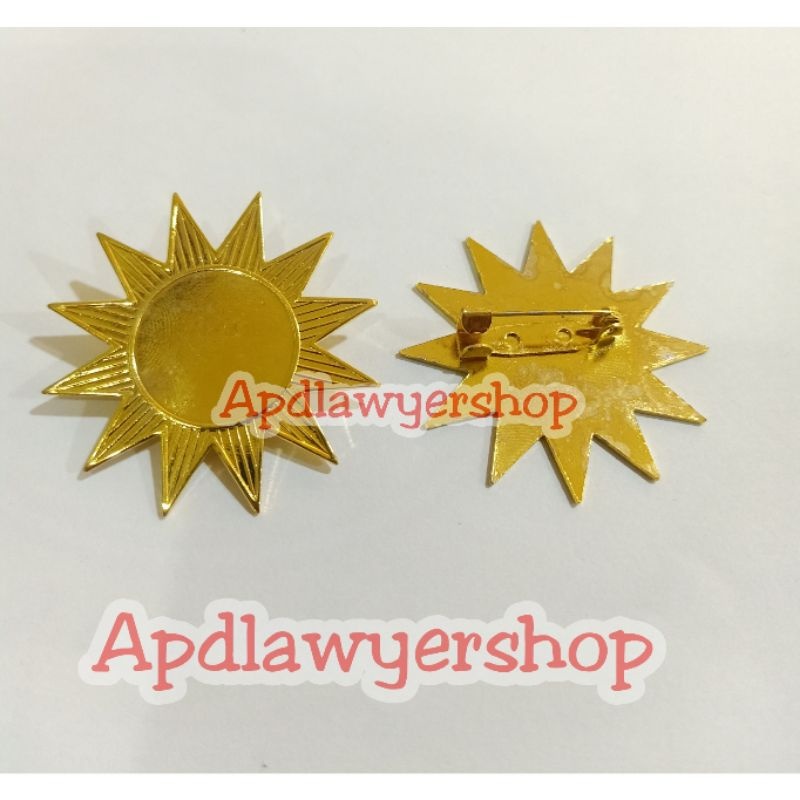 Pin Bintang 12 muhammadiyah Tanpa Logo Peniti / Polos Kuningan