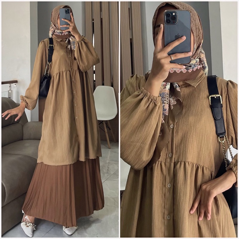 ANANA - LYRA tunik / tunik polos shimmer crush