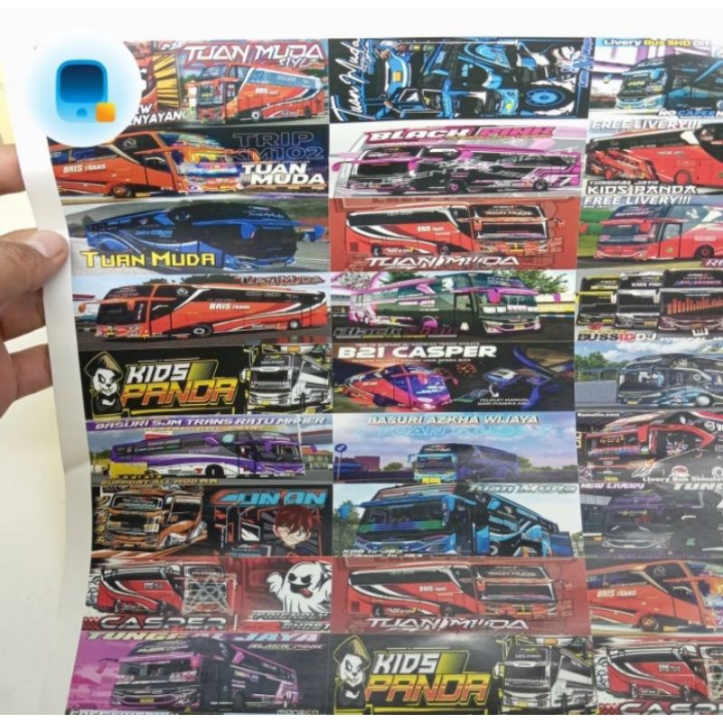 

1 lembar stiker bis ukuran -+ 50×30cm / stiker bis oleng telolet