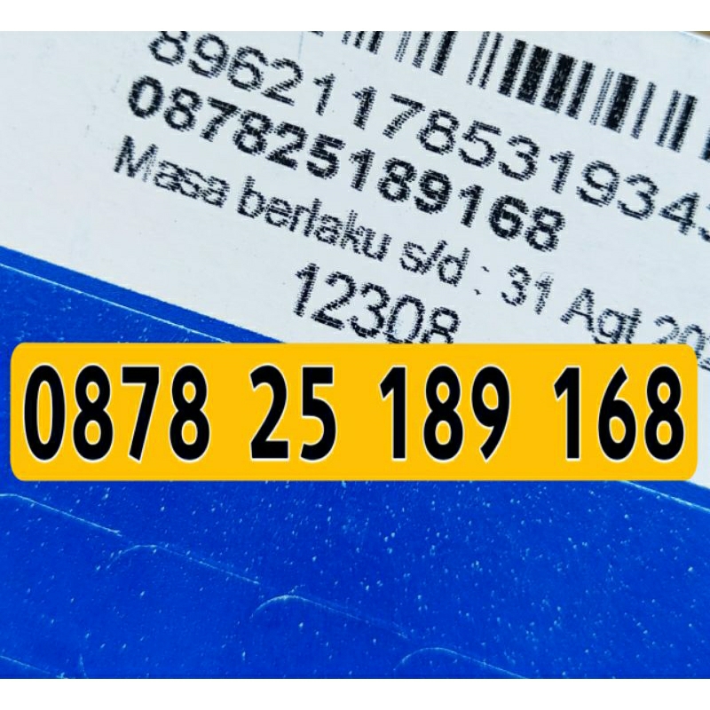 Kartu Perdana Nomor Cantik Xl Prabayar 878 87 25 189 168