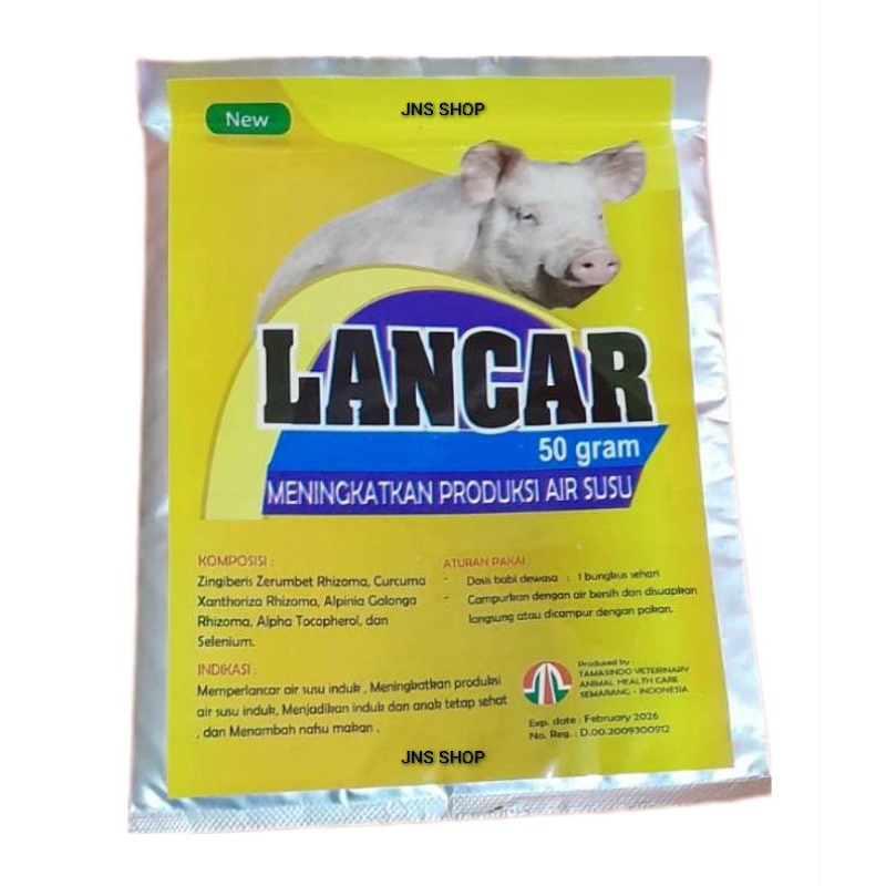 LANCAR BABI 50GR MENINGKATKAN PRODUKSI AIR SUSU INDUK BABI 50 GRAM