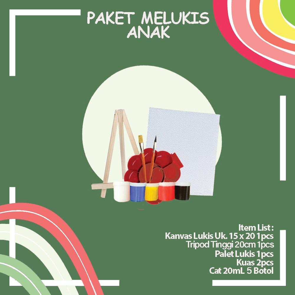 

Paket Melukis Komplit Uk. 15 x 20cm + Tripod Komplit Berkualitas