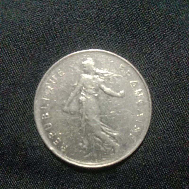 5 Francs/Prancis 1973 Asli