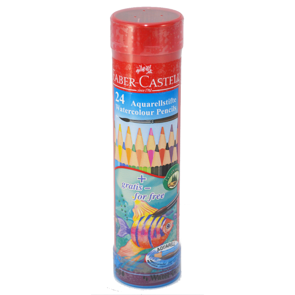 

Pensil Warna Water Colour Faber Castell Roundtin 24 Warna - Watercolor Pencils in Round tin 24L