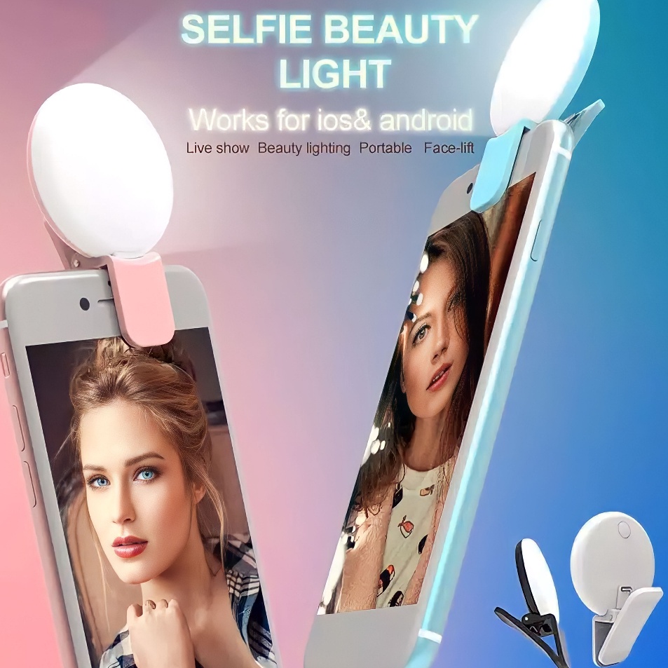 bL PROMO CUCI GUDANG Ring Light Selfie Mini Q Portable Smartphone LED Lampu Mini Usb lampu hp lampu 