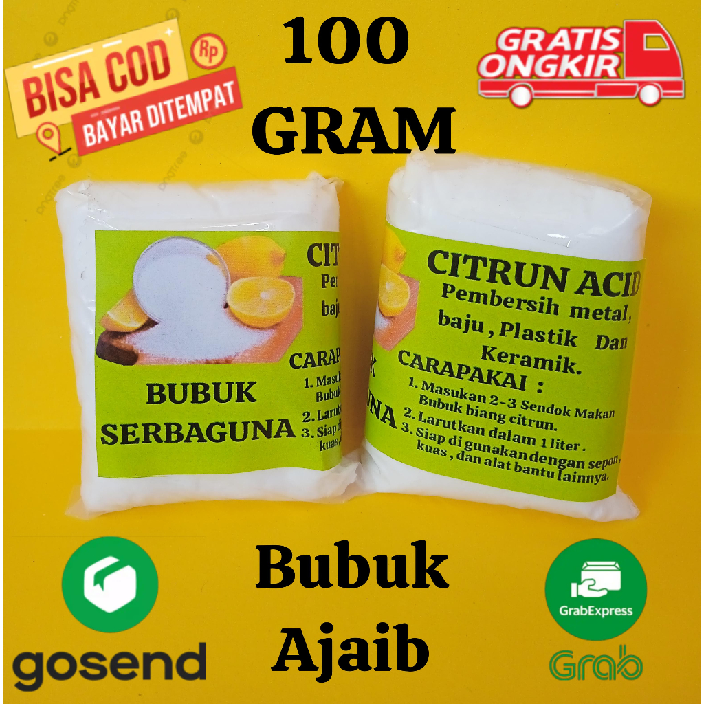 Citrun Pembersih Baju / Sitrun pembersih serbaguna 100 gram Citrun / Biang Citrun / Extra Acid /