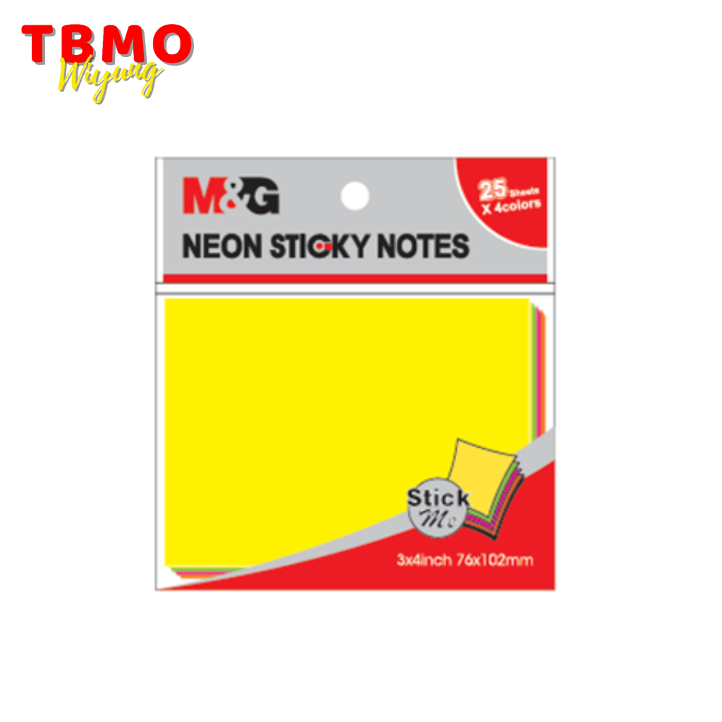 

TBMO M&G 3x4 Sticky Note Neon Color 76x102mm 100 Sheets YS-184