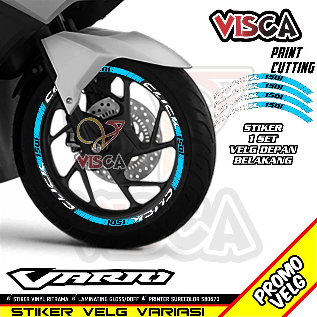 Stiker Velg List Velg Motor Stiker Velg Vario  Variasi Vario Click 150