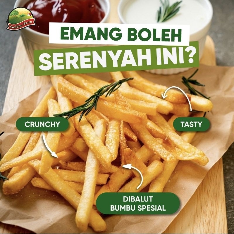 

golden farm french fries shoestring /kentang goreng beku / golden farm shoestring