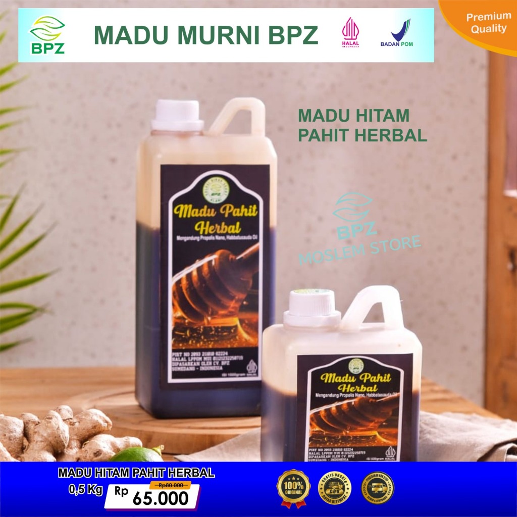 

Madu Hitam Pahit Herbal BPZ Kemasasn 500 gram