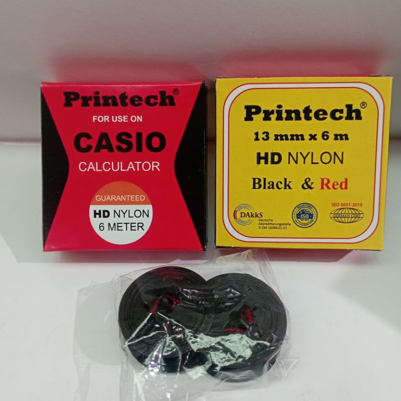 

PRINTECH CASIO CALCULATOR 6m x 3mm ( hitam&merah ) / pcs