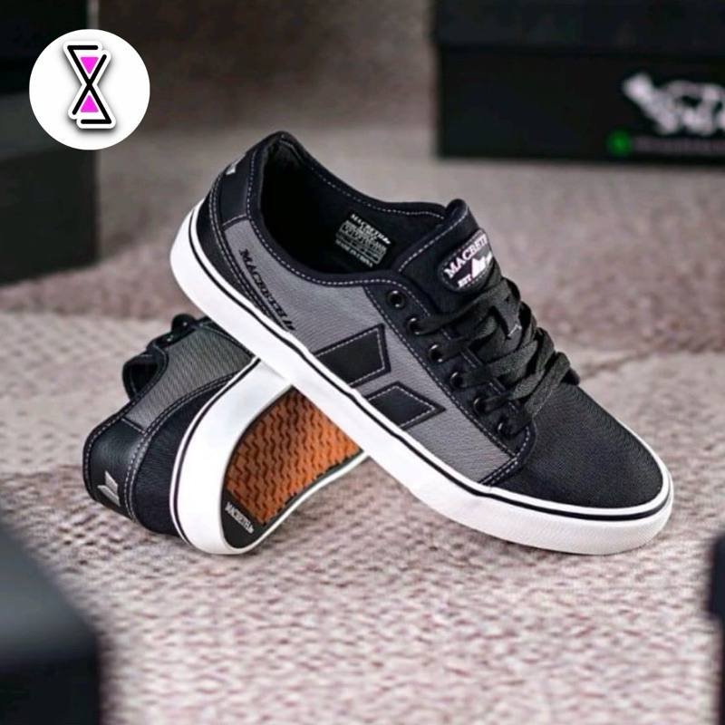 Sepatu Macbeth James Black Middle Grey Original Resmi
