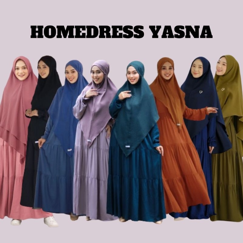 Homedress Yasna Gamis Polos Gamis Rayon Gamis Adem Falova Original
