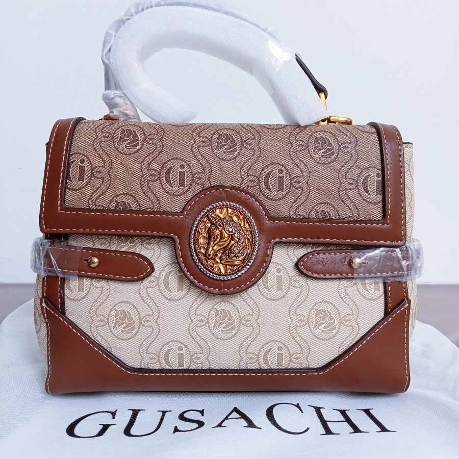 FO Bags Tas GUSACHI Vintage Sultan Wanita Mewah Klasik Ukir Kuda Import kd 41
