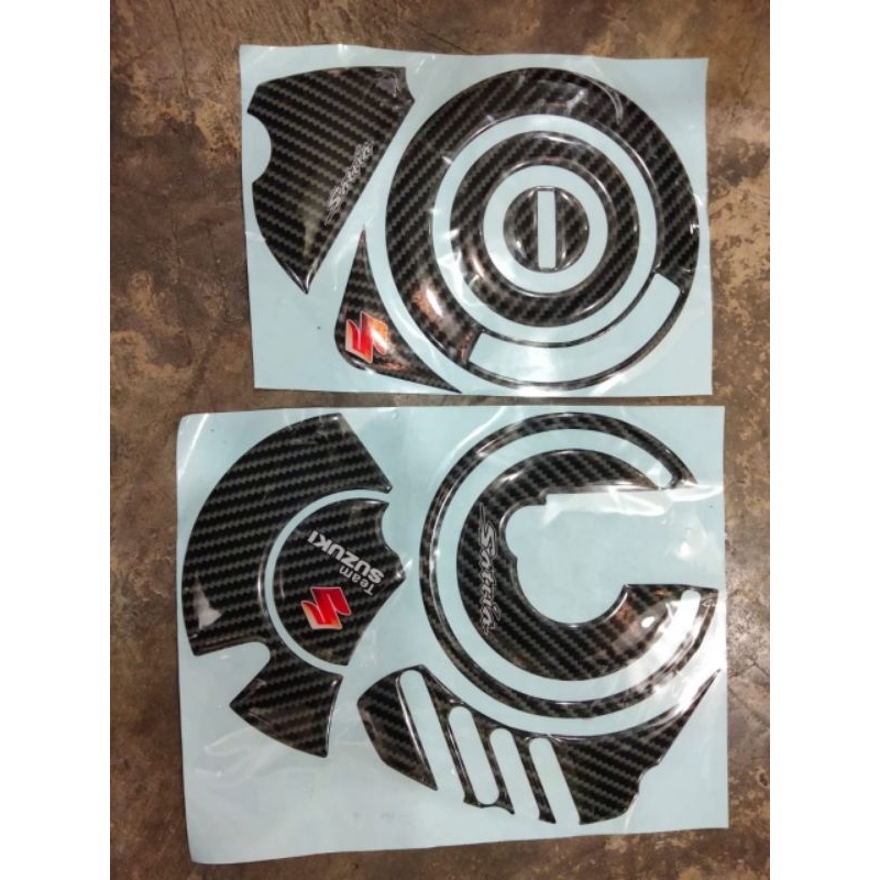 STIKER TIMBUL CARBON BLOK MESIN SUZUKI SATRIA FU