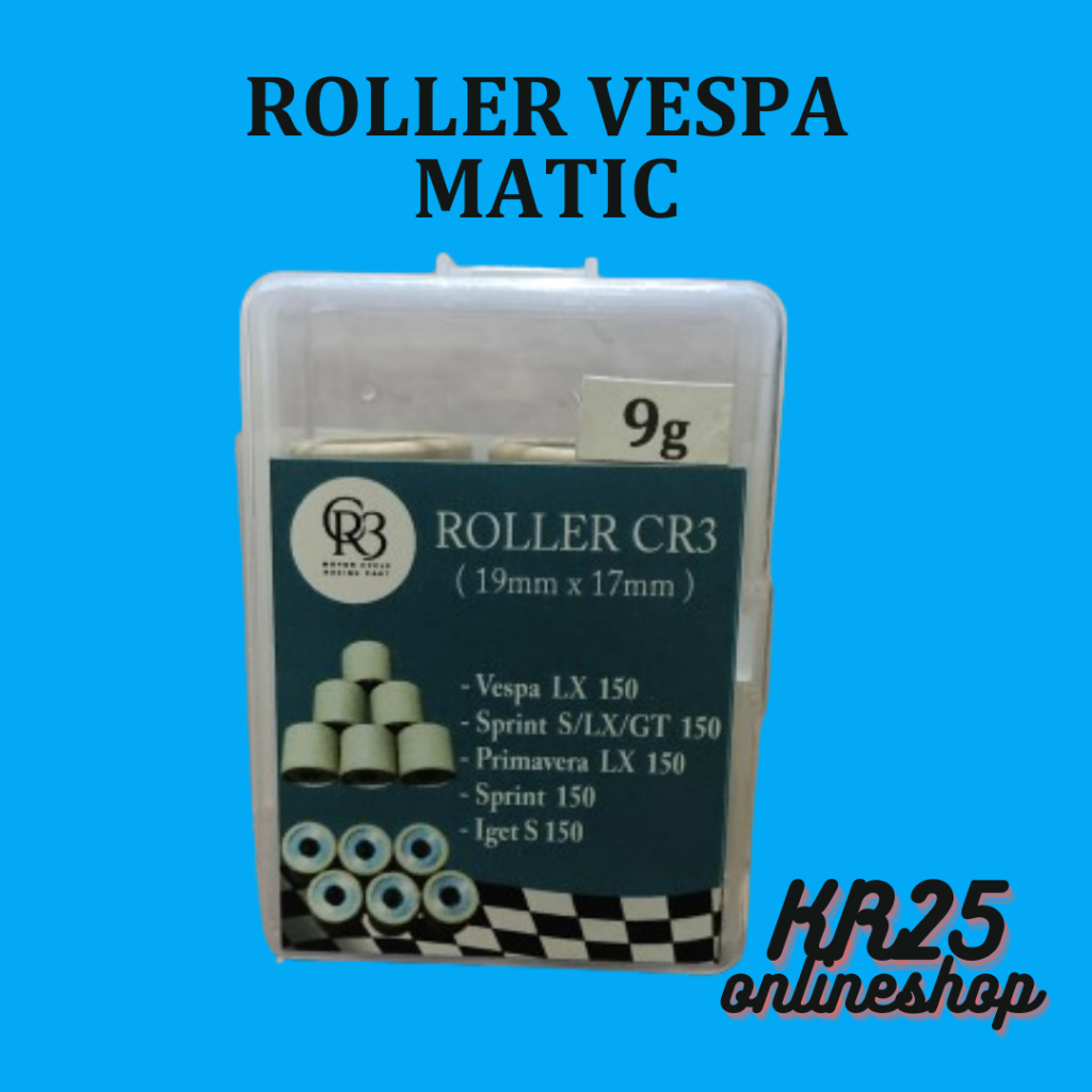 ROLER ROLLER VESPA MATIC CR3 SPRINT LX PRIMAVERA Iget S150 3V 2V  9gram
