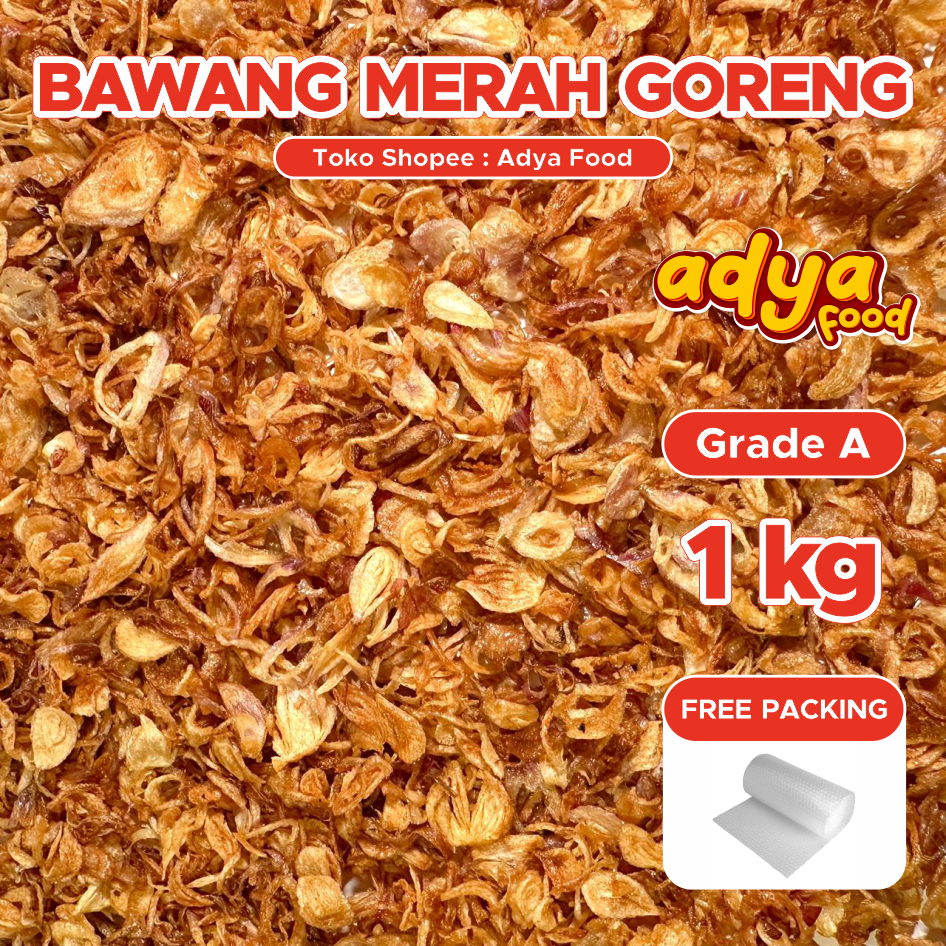 

Bawang Merah Goreng Premium Probolinggo Standing Pouch Zipper 1 kilo kg