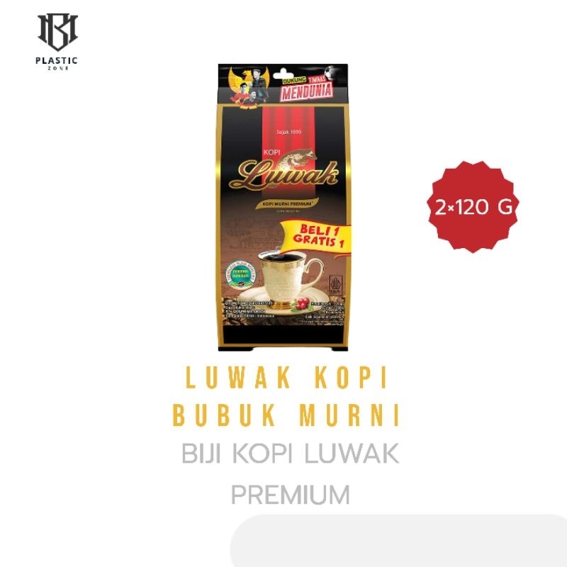 

LUWAK KOPI BUBUK MURNI PREMIUM ( BUY 1 GET 1 ) PCK @2 ×120 G