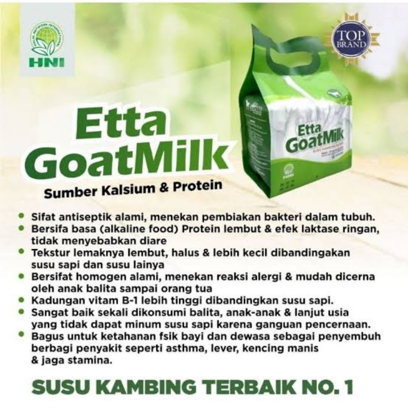

ETTA GOAT MILK Hpai Hni untuk kesehatan dan nutrisi
