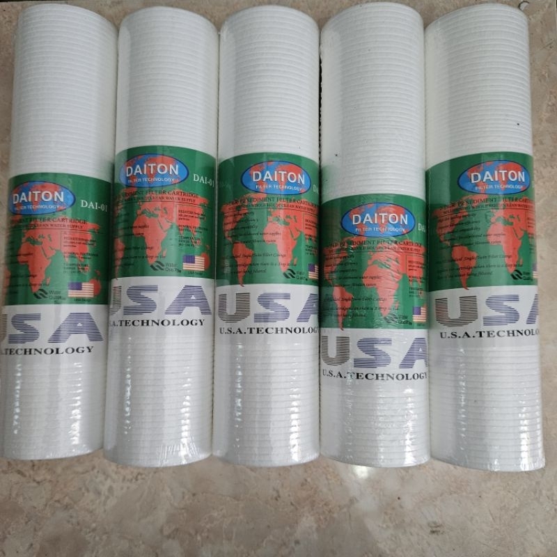 Catridge water filter /saringan air filter air 10inc Spun Filter Daiton ukuran 0.1 saringan air minu