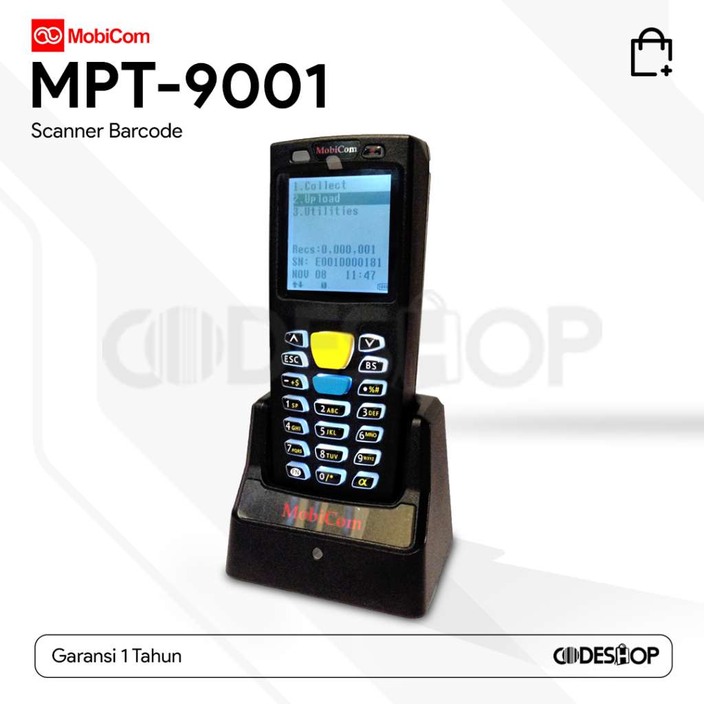BARCODE TERMINAL UNTUK STOCK OPNAME MOBICOM MPT 9000/9001