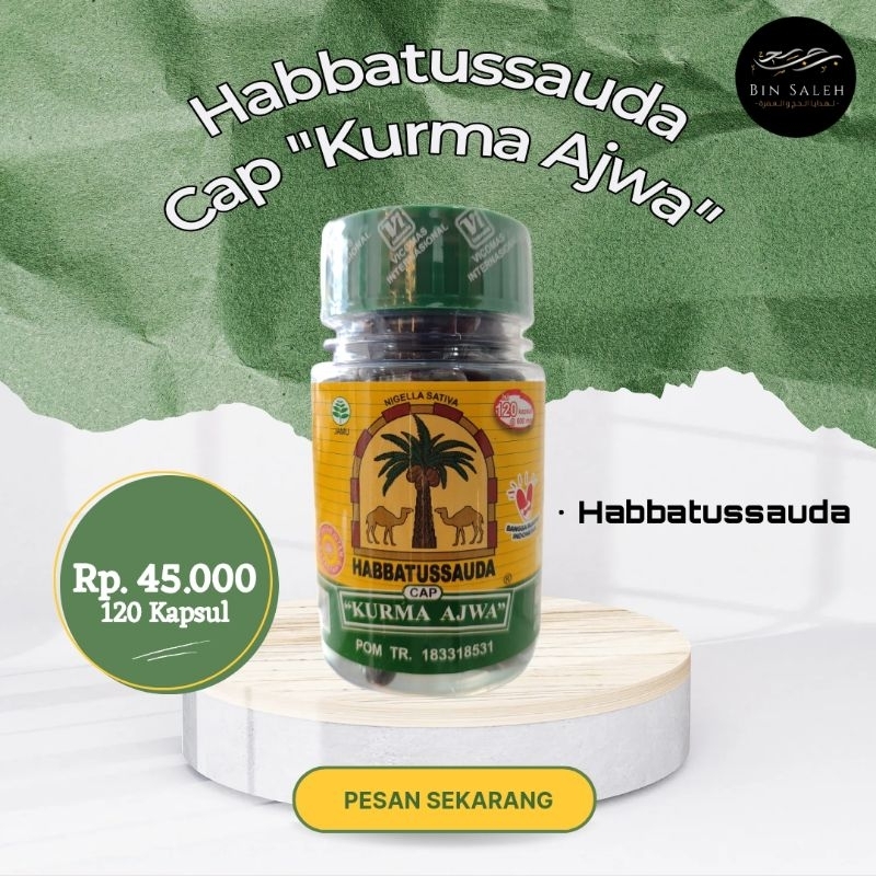 

HABBATUSSAUDA CAP KURMA AJWA BUBUK 120 KAPSUL
