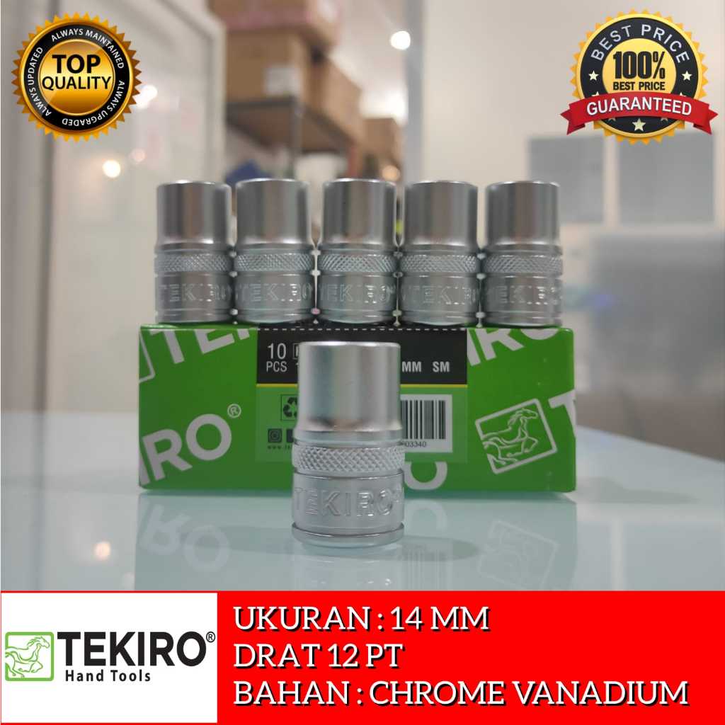 Tekiro Mata Sock 14 mm 14mm 1/2" Inch 12 PT Kunci Sok Hand Socket TEKIRO 1/2" INCH KUNCI SOCK 12 PT 