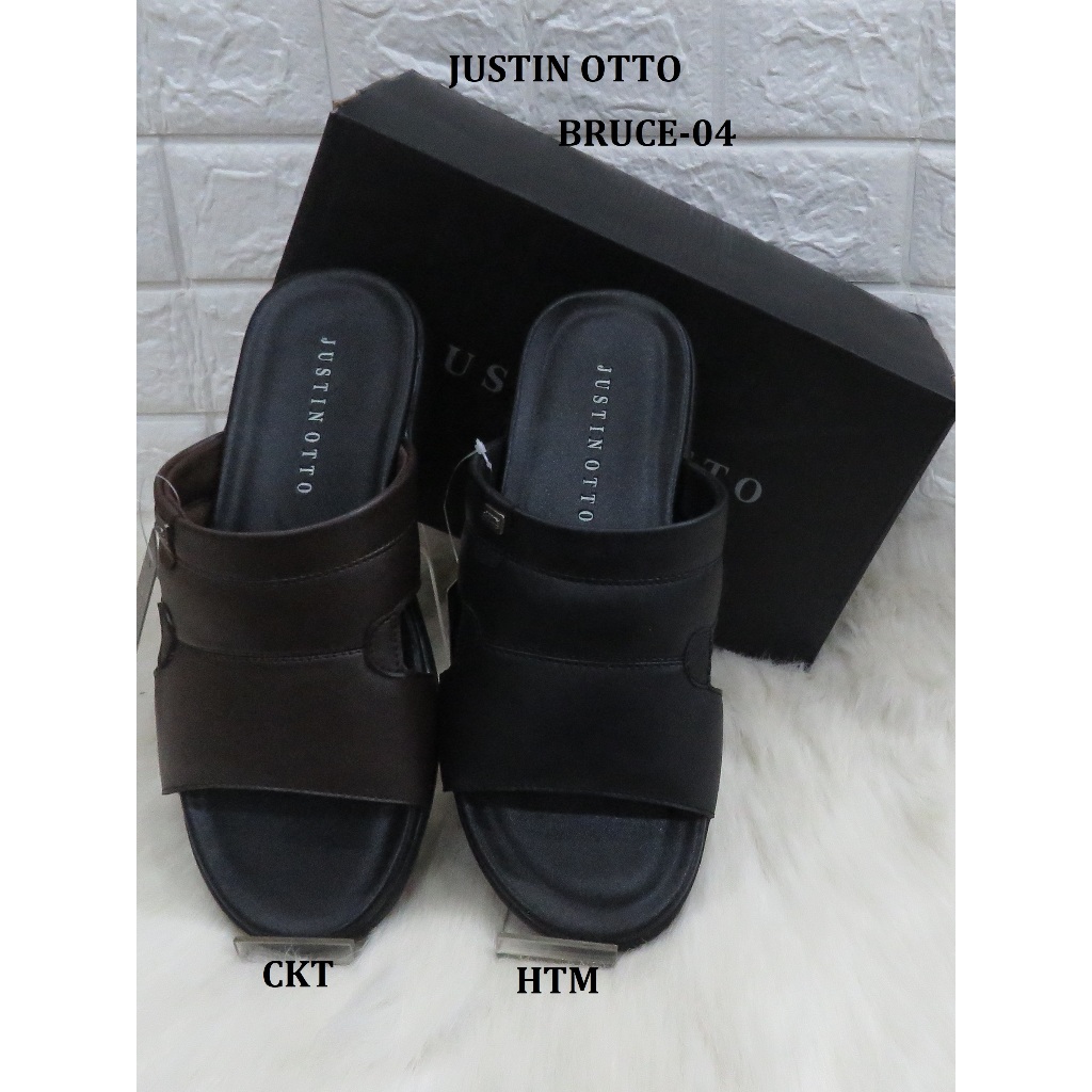 SANDAL PRIA KULIT MEREK JUSTIN OTTO ART BRUICE-04 PRICE RP 334.900 BRAND ORIGINAL