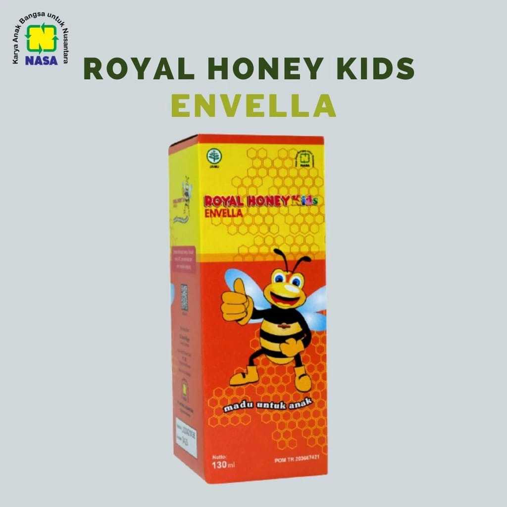 

ROYAL HONEY KIDS ENVELLA - MADU KIDS - 130ML - MENAMBAH NAFSU MAKAN ANAK - MENINGKATKAN KECERDASAN