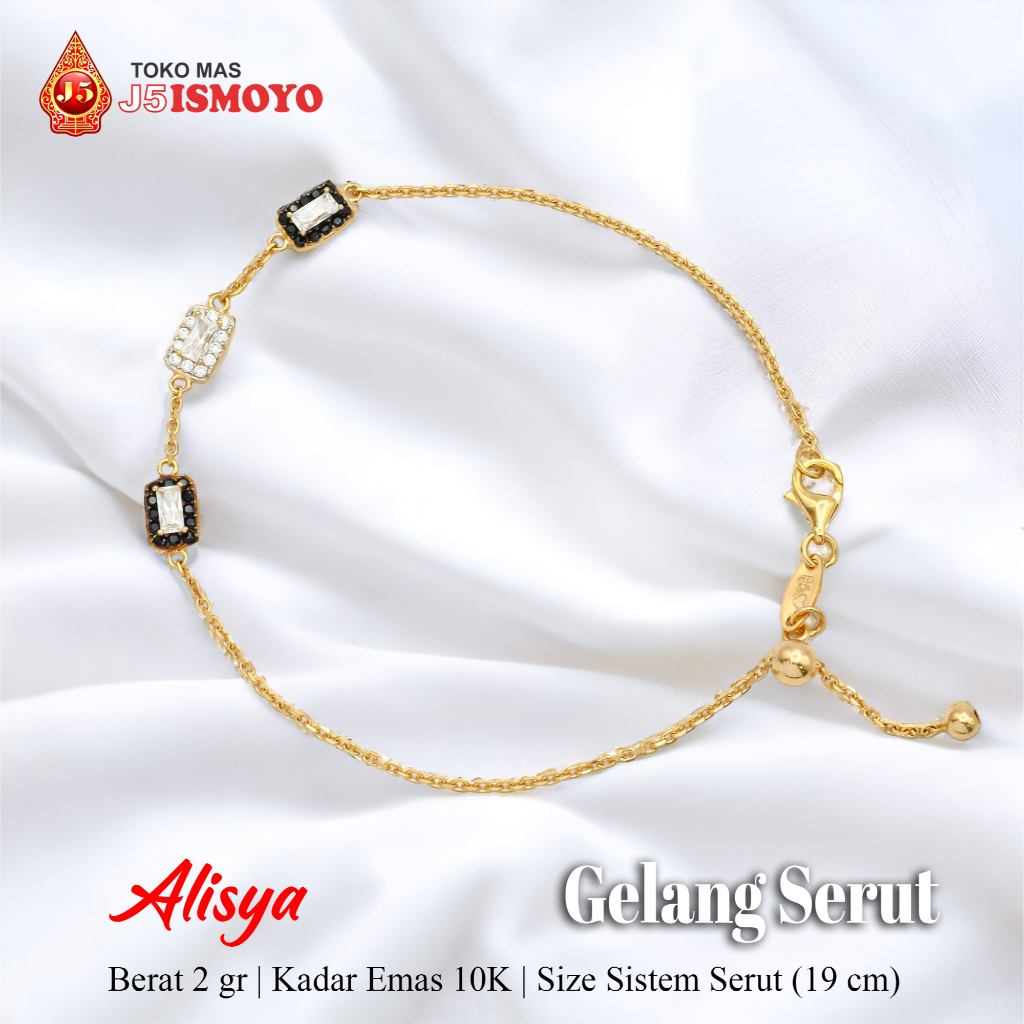 Gelang Emas Serut 10 Karat Alisya J5 Ismoyo