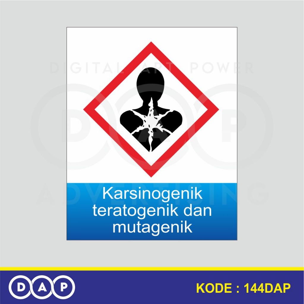 

144 - STIKER PERINGATAN KARSINOGENIK - 20 X 25 CM - VYNIL - TERBAIK