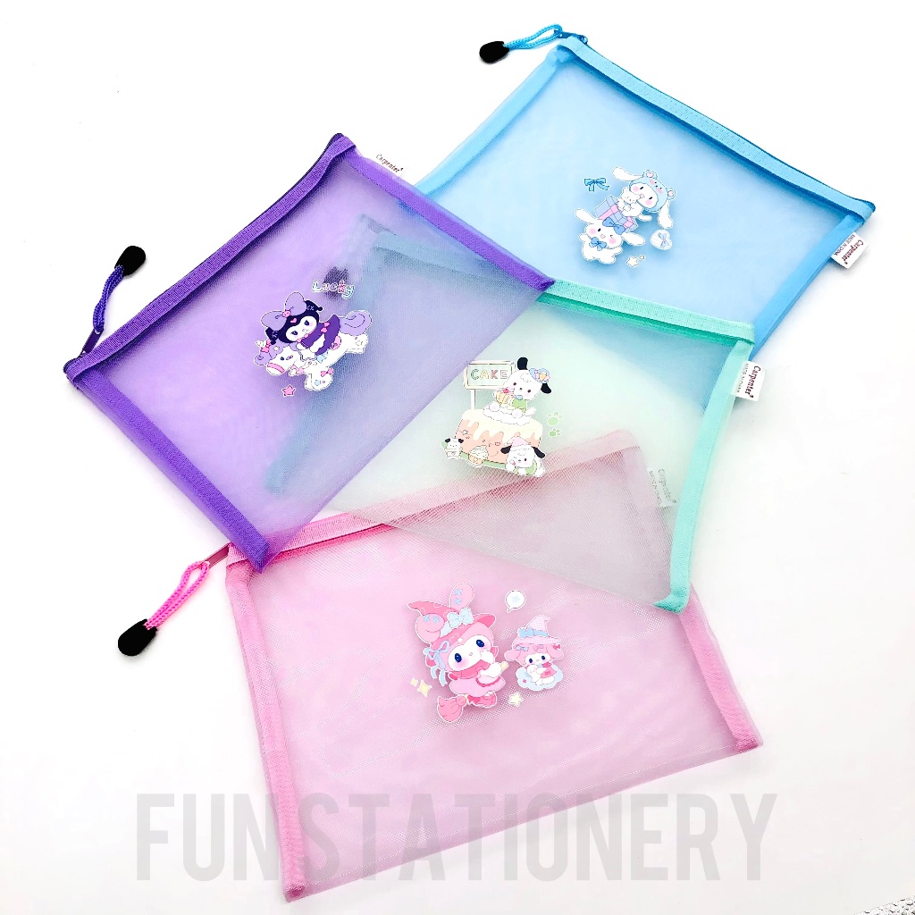 

(A5) ZIPPER DOCUMENT BAG SANRIO / MAP FILE JARING / POUCH