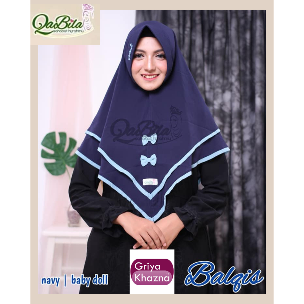 Kerudung Dewasa Jilbab Bergo Balqis By Qabila