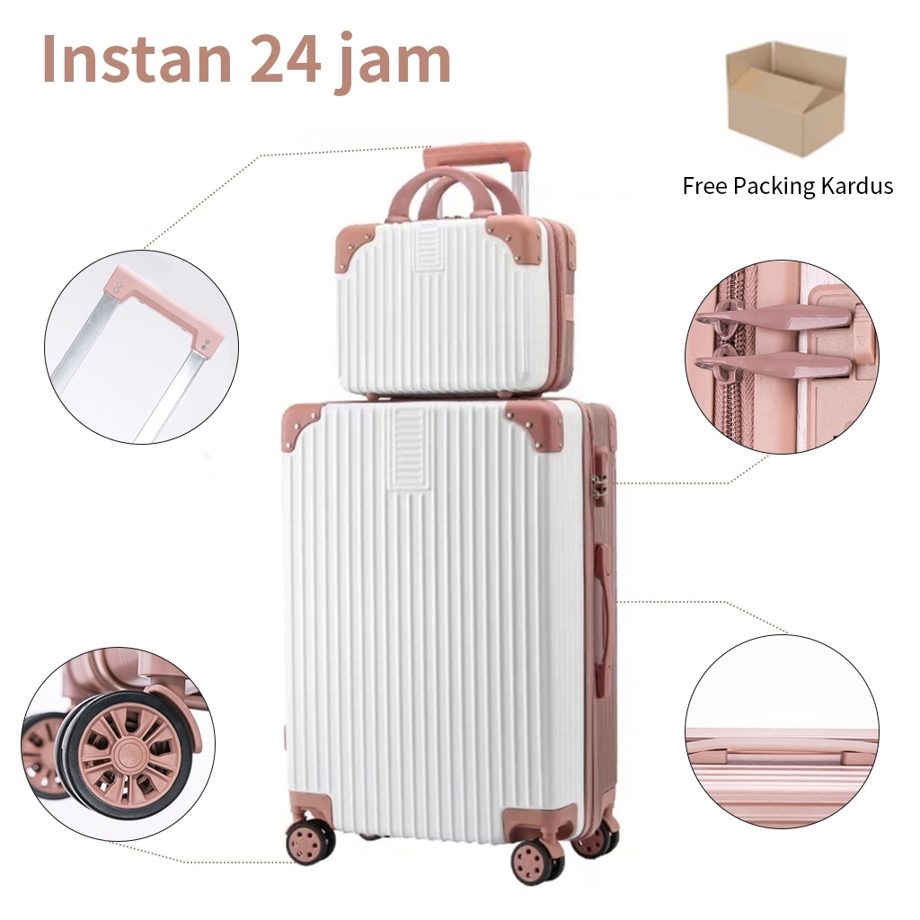 Koper murah 24 inch 22 inch 20 inch dengan Beauty Case koper Mini 14 Inch Set koper 2 in 1 Original 