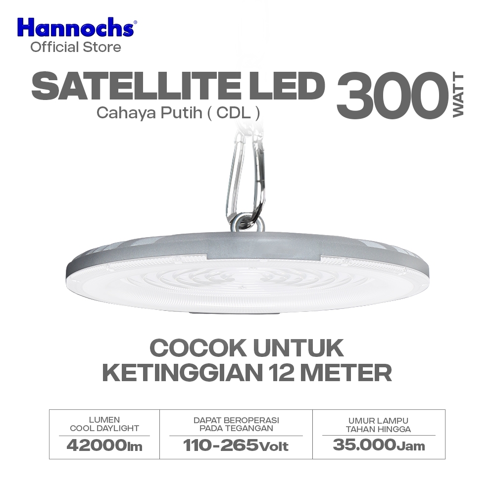 Hannochs Lampu Highbay LED Satellite LED 300W Cahaya Putih - UFO