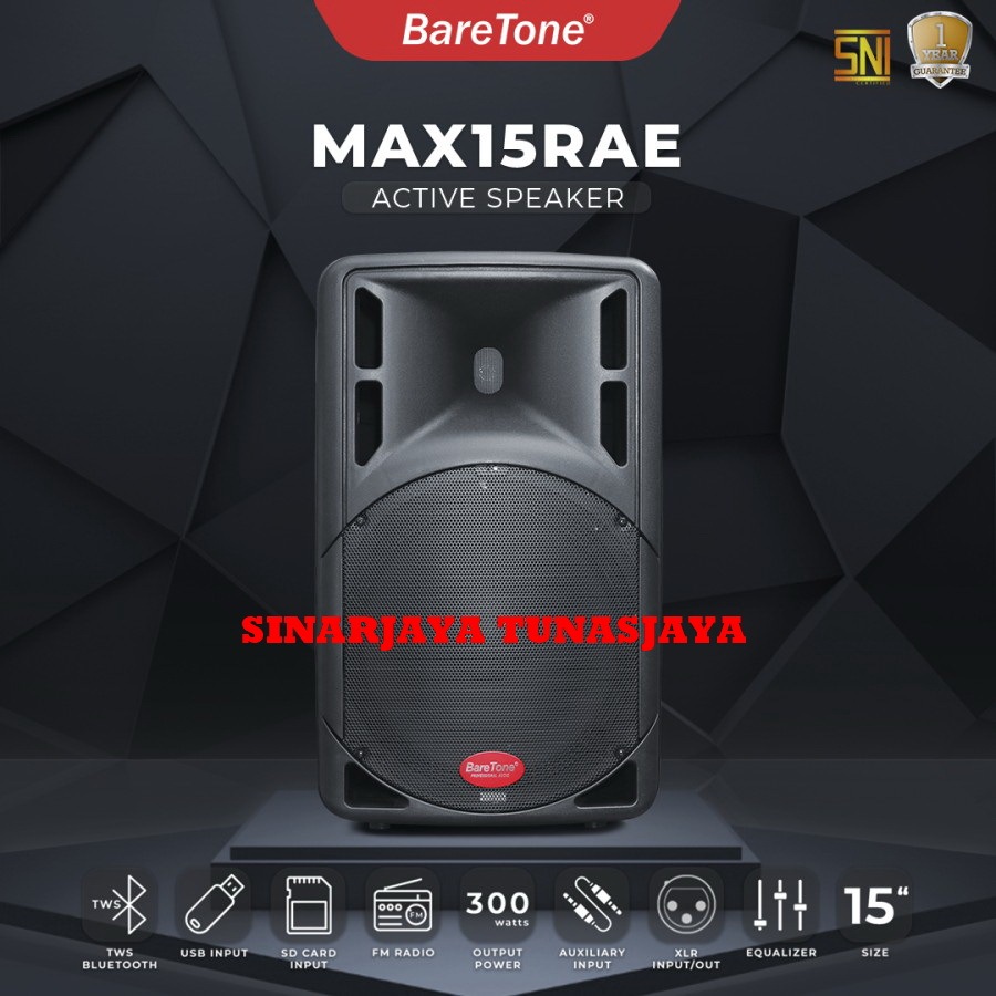 Speaker Aktif 15 inch Baretone MAX15RAE / Baretone MAX 15RAE / Baretone MAX 15 RAE