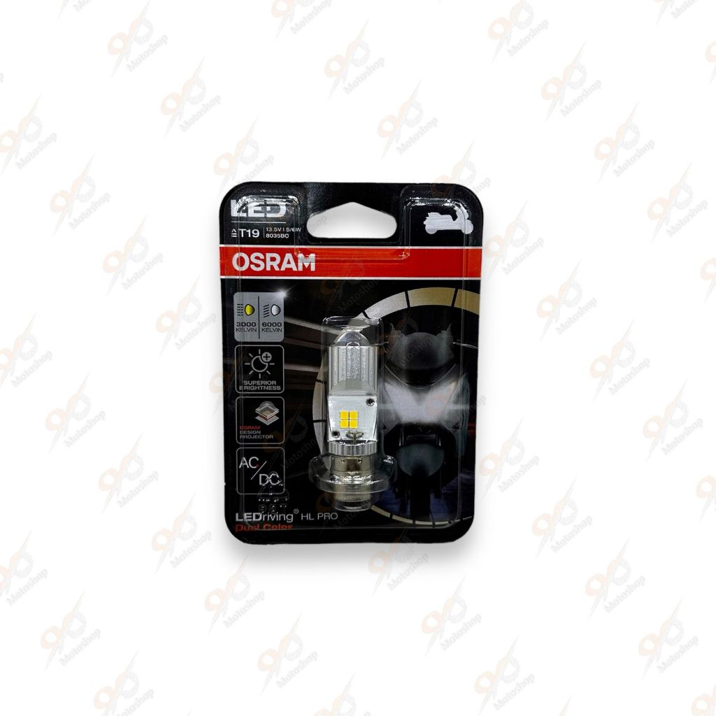 Osram Led Lensa T19 Bebek Matic AC DC LedDriving T19 Pro Dual Color 2 Warna Putih Kuning Osram Mio B