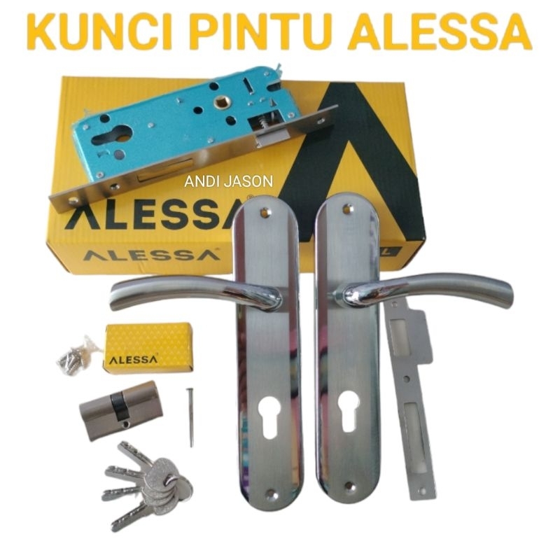 KUNCI PINTU UKURAN L BESAR ALESSA KUNCI ENGKOL SET PANJANG 25CM