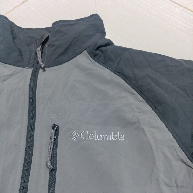 Columbia Jacket Water Resistant Soft Shell Athletic Grey