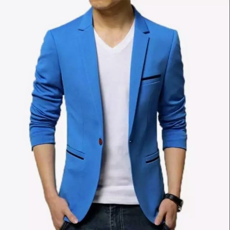 Jas Blazer Warna biru muda Jas Biru BCA