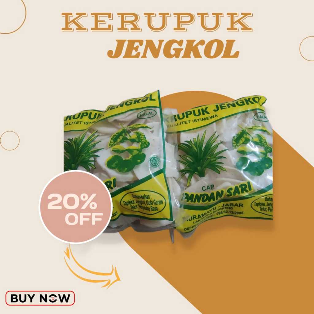 

KERUPUK JENGKOL MENTAH CAP PANDAN SARI